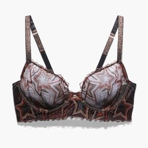 Savage X Fenty shining Star Embroidered Unlined Demi Bra